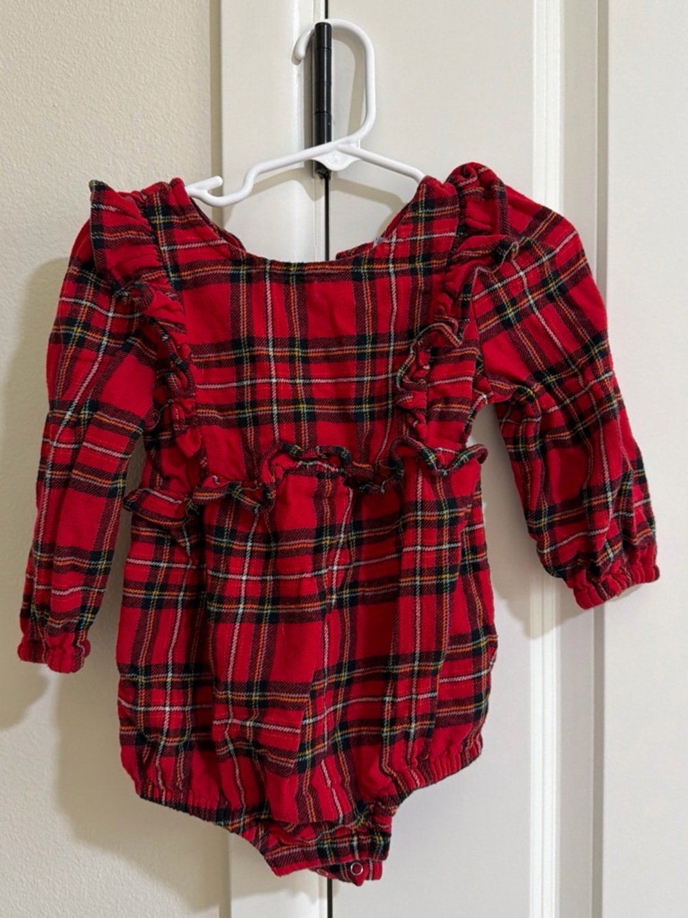Old Navy Red Plaid Ruffle One-Piece